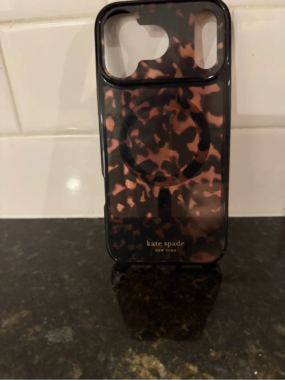 kate spade Tortoiseshell MagSafe iPhone Case - Brown & Black iphone 17 promax
